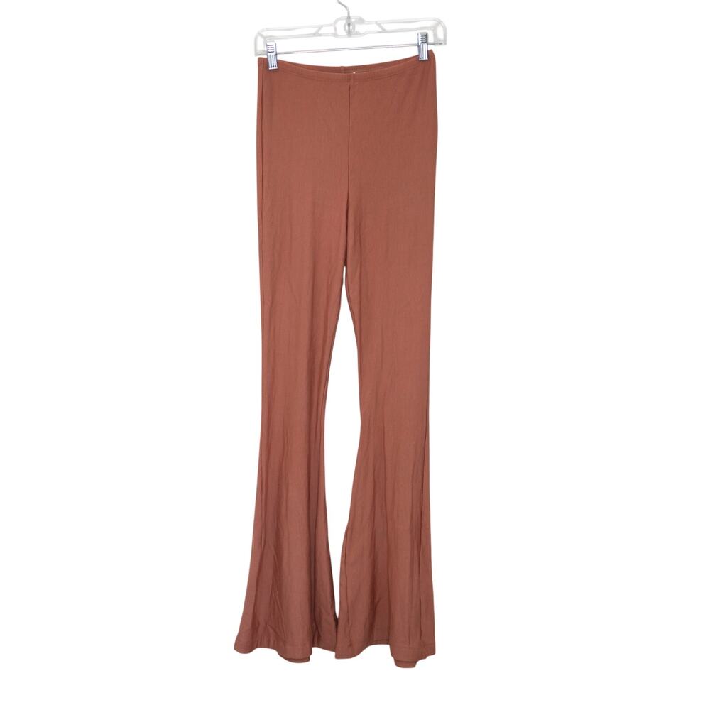 Selkie The Bell Bottoms Pants Cocoa Terracotta Flare High Waist Revolve S NWT - Picture 2 of 7